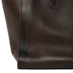 Polished Saddle Calfskin Marlo 14 Dark Brown