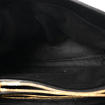 Calfskin Y Quilted Monogram Medium Loulou Chain Satchel Black