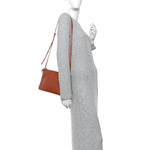 Lambskin Large Trio Crossbody Bag Tan