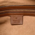GG Supreme Monogram Large Linea A Hobo Light Brown