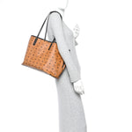 Visetos Medium Project Reversible Shopper Tote Cognac