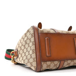 Monogram Medium Lady Web Boston Bag Beige Cuir