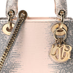 Lizard Ombre Mini Lady Dior Light Pink