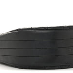 Lambskin Quilted Half Moon Flap Black