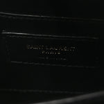 Calfskin Crocodile Embossed Mini Classic Monogram Cassandra Top Handle Black