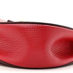 Grained Calfskin Lambskin Mini Bi-Color Drew Shoulder Bag Red