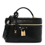 Snakeskin Vanity Pouch Black