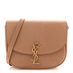 Smooth Vintage Calfskin Monogram Medium Kaia Satchel Gold