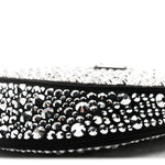 Satin Crystal Cleo Adjustable Strap Shoulder Bag Metal