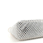 Satin Crystal Mini Re-Edition 2000 Bag White