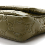 Lambskin Embossed Mini GG Milano Top Handle Shoulder Bag Green