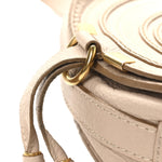 Grained Calfskin Mini Marcie Saddle Bag Blush Nude
