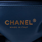 Lambskin Carry Chic Shopping Tote Blue
