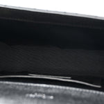 Grain De Poudre Textured Mixed Matelasse Triquilt Small Monogram Satchel Black