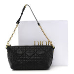 Lambskin Macrocannage DiorStar Hobo Bag Black