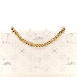 Calfskin Spikes Loubinthesky Paloma Wallet On Chain White