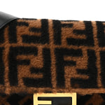 Shearling Vitello Dolce Macro FF 1974 Baguette Tobacco Black