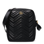 Calfskin Matelasse GG Marmont Travel Bag Black