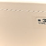 Shiny Caviar Preppy Coco Long Vanity With Strap White