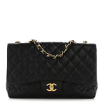 Caviar Quilted Jumbo Single Flap Black