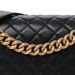 Caviar Quilted Medium Boy Flap Black