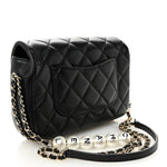Lambskin Quilted Small My Precious Flap Black