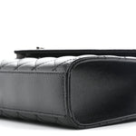 Grain De Poudre Textured Mixed Matelasse Triquilt Medium Monogram Satchel Black