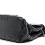 Calfskin Y Quilted Monogram Medium Loulou Chain Satchel Storm