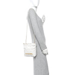 Shiny Calfskin Quilted Mini Chanel 22 White