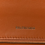 Shiny Box Calfskin Small Hourglass Top Handle Bag Camel