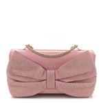 Nappa Bow Studded Shoulder Bag Pop Gardenia