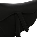 Satin Crystal Mini Saddle Bag Black