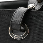 Coated Canvas Quilted Large Paris Biarritz Tote Black