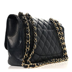 Caviar Quilted Jumbo Single Flap Black