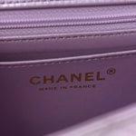 Calfskin Quilted Mini Cloudy Tie Dye Rectangular Flap Purple Blue Pink