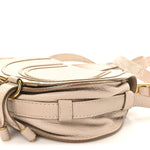 Grained Calfskin Mini Marcie Saddle Bag Blush Nude