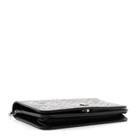 Caviar Camellia Embossed Wallet On Chain WOC Black