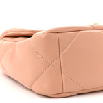 Lambskin Quilted Medium Chanel 19 Flap Beige