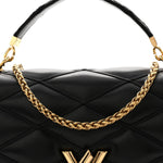 Lambskin Malletage Top Handle GO-14 GM Black