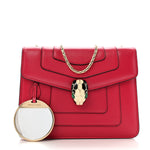 Calfskin Small Serpenti Forever Snake Strap Crossbody Bag Pink