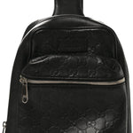 Guccissima Sling Backpack Black