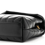 Calfskin Y Quilted Monogram Toy Loulou Crossbody Bag Black