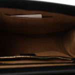 GG Supreme Monogram Calfskin Small Padlock Top Handle Bag Beige Black Cuir