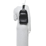 Guccissima Sling Backpack Black