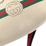 Grained Calfskin Small Logo Belt Bag White