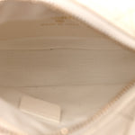 Lambskin Quilted Chain Around Pouch Hobo White