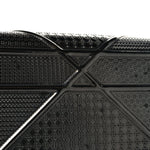 Metallic Patent Micro-Cannage Medium Diorama Flap Bag Onyx Black