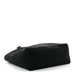 Raffia Wide Tote Black