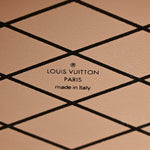 Lambskin Embossed Monogram Petite Malle Brown White