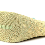 Calfskin Raffia Small Anagram Basket Tote Bag Natural Fresh Mint